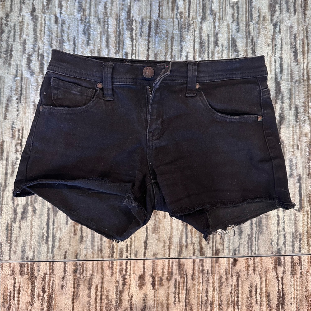 Pinc Black Stretchy Denim Shorts Kids Size 14